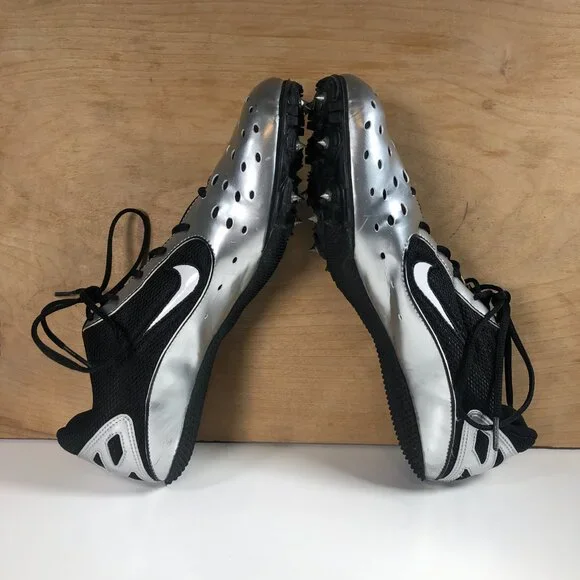 Nike Zoom Rival Bowerman Series Mens Size 10 Track Shoes 311894-011 Blk/Silver - Picture 8 of 13